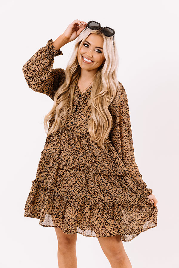 Sweeten The Deal Shift Dress In Mocha Image - 1