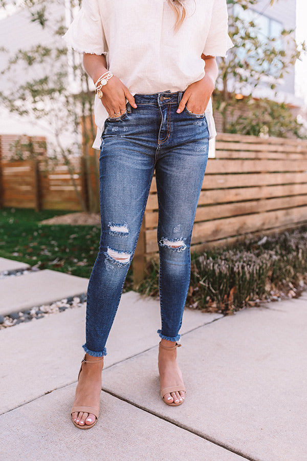 The Pryor High Waist Distressed Ankle Skinny • Impressions Online Boutique