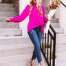 Socialite In The City Shift Top In Hot Pink Image - 1