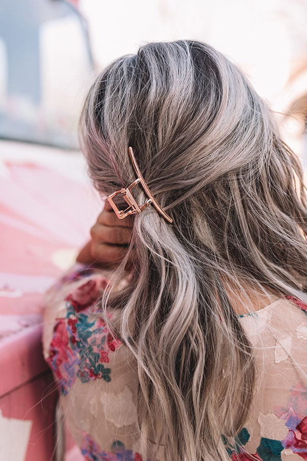 Bar Claw Clip in Rose Gold Image - 1