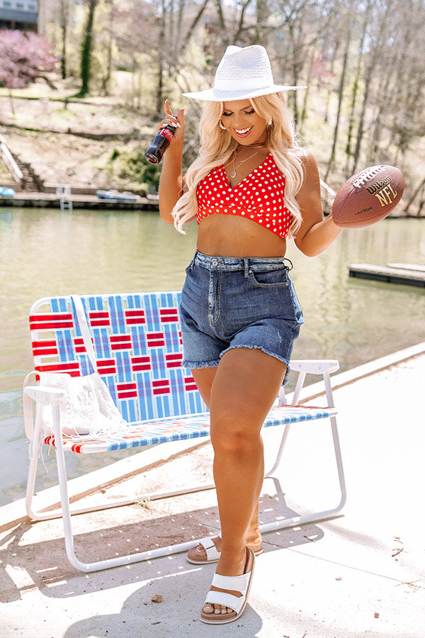 KanCan The Danielle High Waist Frayed Shorts Curves Image - 1