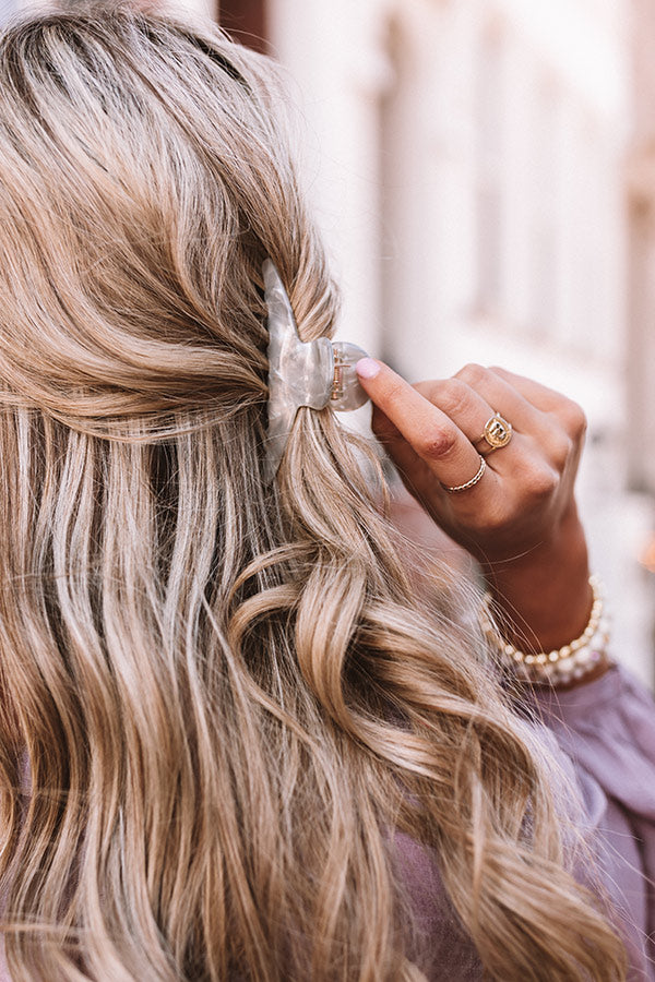 Lovely Lady Hair Claw Clip Set in Champagne Image - 4