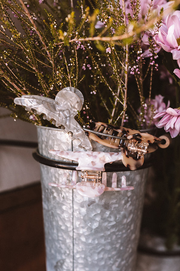 Lovely Lady Hair Claw Clip Set in Champagne Image - 2