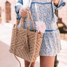 St. Barts Baby Woven Tote In Tan Image - 1