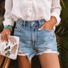 KanCan The Jude High Waist Distressed Shorts in Medium Wash Image - 1