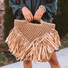 Beach Daydream Woven Tote In Tan Image - 1