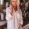 Hopelessly Devoted Button Up top In Cream Image - 1
