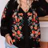 Dune Dreaming Embroidered Top In Black Curves Image - 1