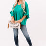 Flirty Fave Babydoll Top In Emerald Image - 1