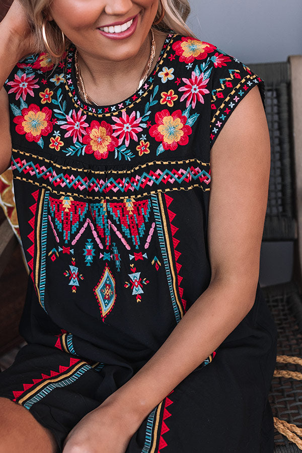 Coastal Service Embroidered Dress Image - 3