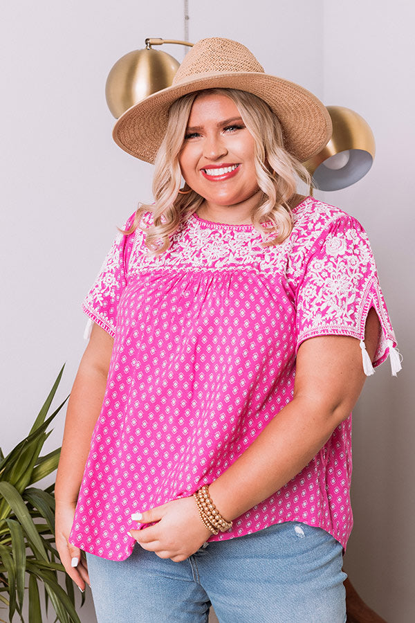 Maui Please Embroidered Top  Curves Image - 1