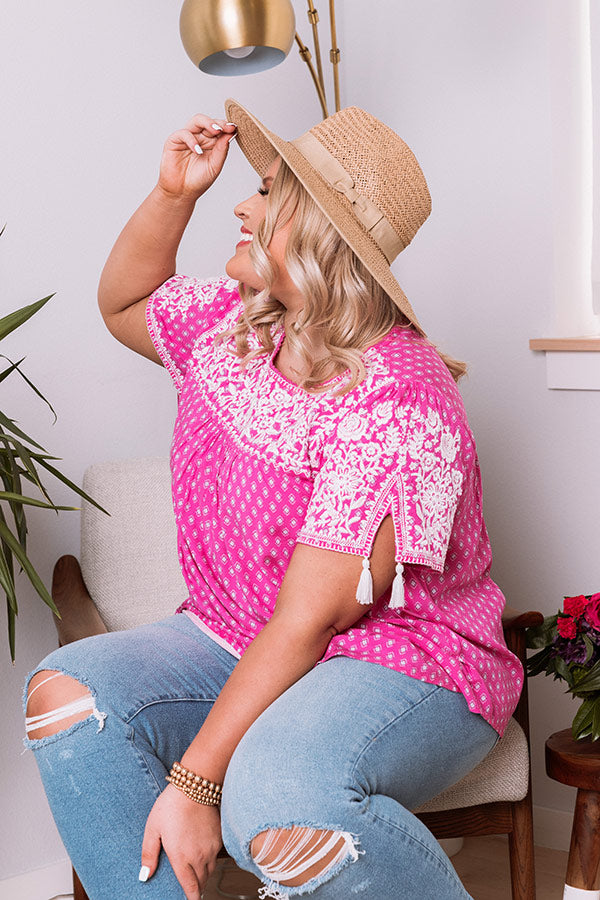 Maui Please Embroidered Top  Curves Image - 5