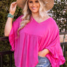 Flirty Fave Babydoll Top In Hot Pink Curves Image - 1