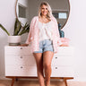 Great Minds Think Alike Leopard Cardigan in Pink Curves Image - 1