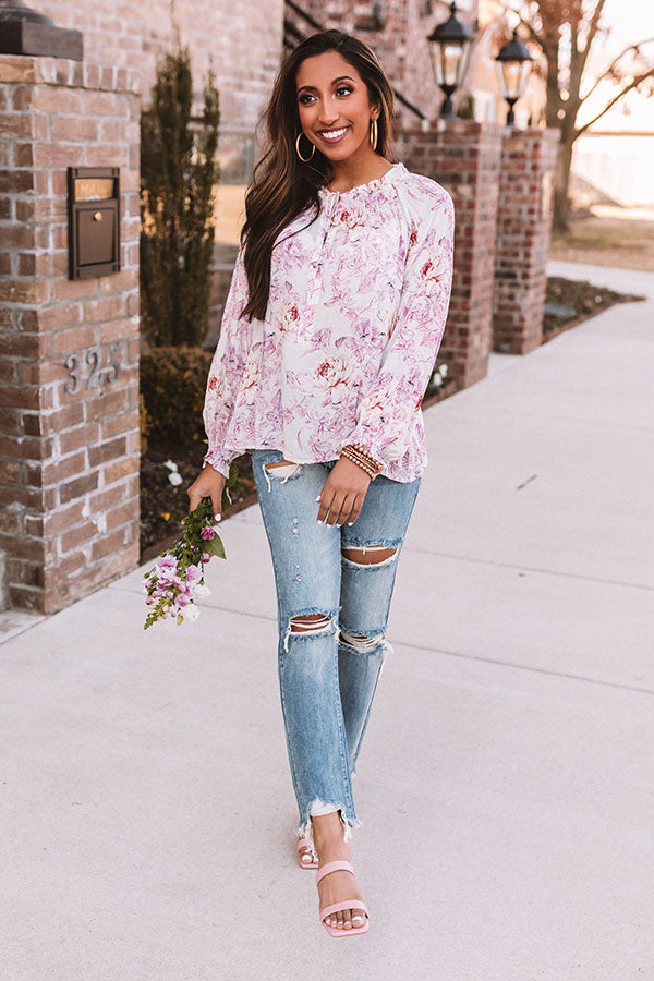 Pull You In Floral Shift Top