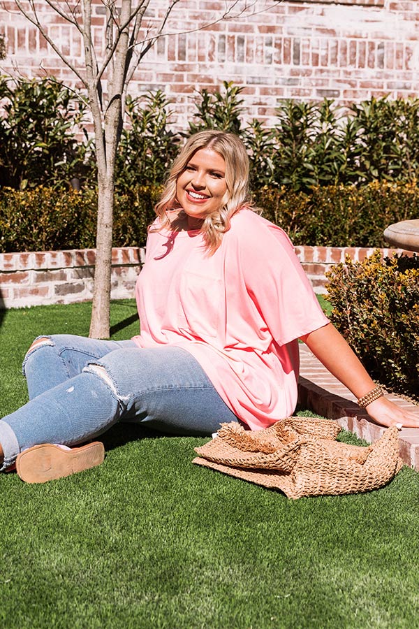 Fond Of Forever Shift Tee In Pink Curves Image - 5