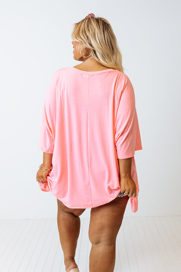 Fond Of Forever Shift Tee In Pink Curves Image - 4