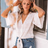 Happy Hour Headliner Tie Top In Beige Image - 1