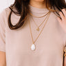 Timeless Semi Precious Layered Necklace In White Image - 1