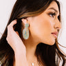 Kendra Scott Parsons Bright Silver Statement Earrings in Iridescent Abalone Image - 1