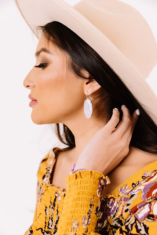 Kendra Scott Faceted Elle Silver Drop Earrings in Purple Amethyst Image - 1