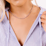 Kendra Scott Jenna Silver Choker Necklace in Purple Amethyst Image - 1