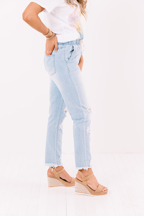 The Sabrina High Waist Distressed Relaxed Skinny In Light Wash Image - 4