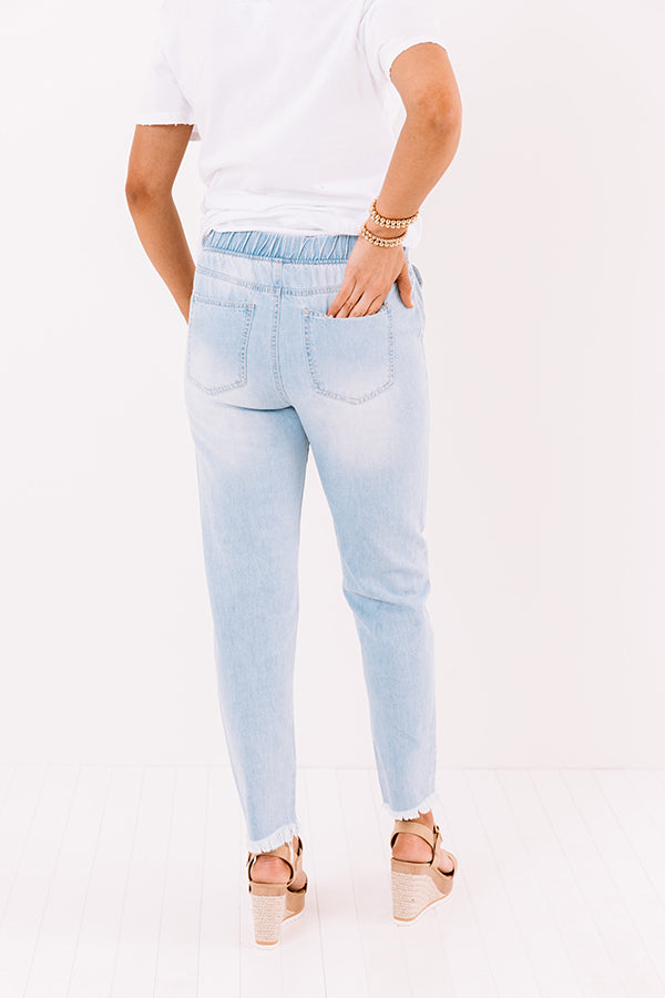The Sabrina High Waist Distressed Relaxed Skinny In Light Wash Image - 5