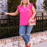 Pretty Shores Shift Top In Hot Pink Curves Image - 1