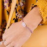 Kendra Scott Elaina Braided Silver Friendship Bracelet in Purple Amethyst Image - 1