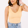 Lounging In Key Largo Ribbed Crop Top In Honey Image - 1