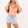 Lounging In Key Largo Ribbed Crop Top In Coral Image - 1