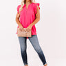 Pretty Shores Shift Top In Hot Pink Image - 1
