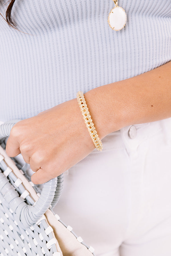 Kendra Scott Natalie Hinge Bangle Bracelet in Gold Image - 3