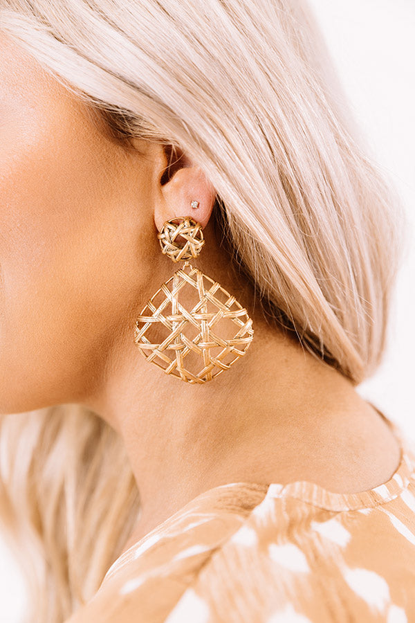 Kendra Scott Natalie Statement Earrings in Vintage Gold Image - 2