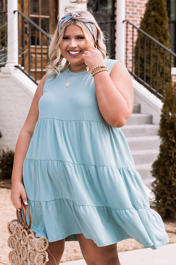 Apple Spiced Wishes Babydoll Dress In Ocean Wave  Curves Image - 1