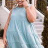 Apple Spiced Wishes Babydoll Dress In Ocean Wave  Curves Image - 1