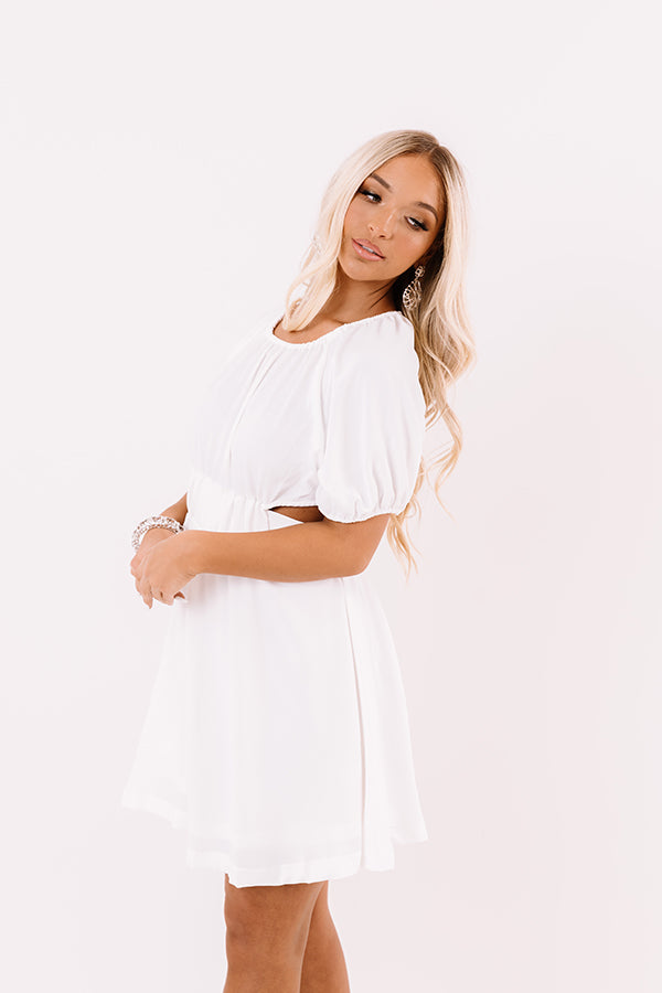 Finest Hour Open Back Dress In White Image - 4