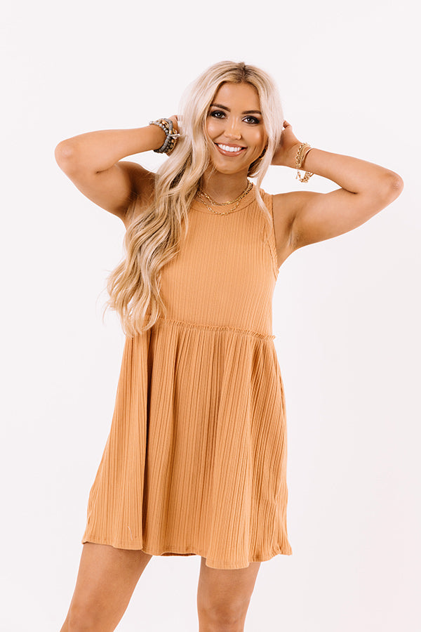Summer Melody Babydoll Dress In Camel Image - 3