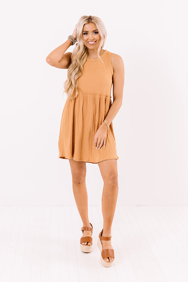 Summer Melody Babydoll Dress In Camel Image - 2