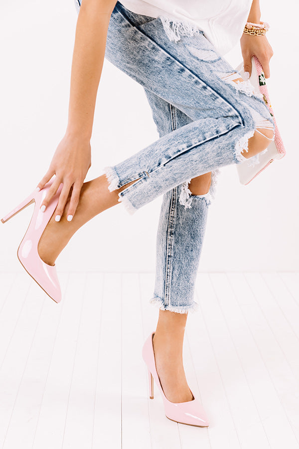 The Galilea Patent Heel In Pink