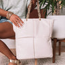 Date Night Faux Leather Tote In Ivory Image - 1