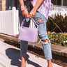 All Time Favorite Faux Leather Tote In Lavender Image - 1