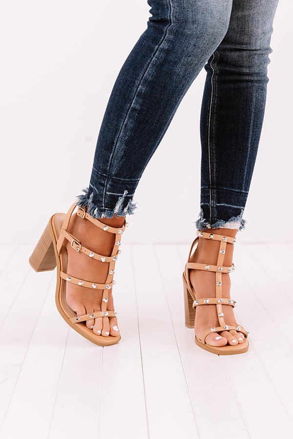 The Soren Studded Heel In Tan Image - 5