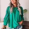 Hooked On Delight Crochet Top In Emerald Image - 1