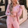 You Glow Girl Ribbed Top In Pink Image - 1
