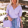 Enchanted Embrace Wrap Top In Lavender Image - 1