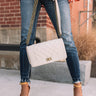 Spring In The City Quilted Crossbody In Ivory Image - 1