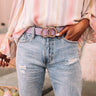 Watch You Go Faux Leather Belt In Lavender Image - 1