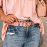 Watch You Go Faux Leather Belt in Rose Quartz Image - 1